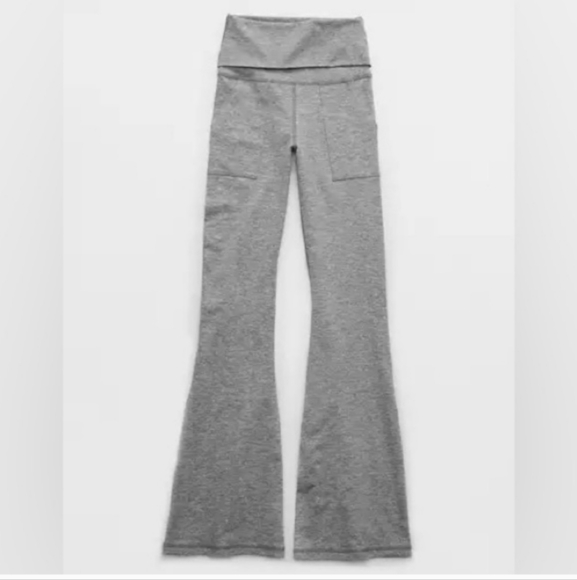 Aerie Heather Gray Flare Leggings - Picture 6 of 6